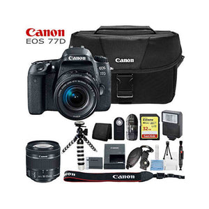 Canon EOS 77D Digital SLR Camera with 18-55mm Lens and Basic Kit International Model - Used Canon