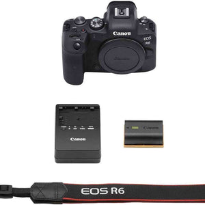 Canon EOS R6 Mirrorless Camera Body Only 4082C002 - Basic Bundle - Reconditioned Canon