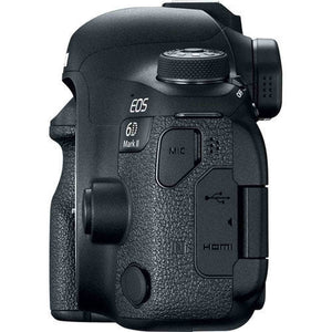 Canon EOS 6D Mark II DSLR Camera International Model 1897C002 W/Bag, Extra Battery, LED Light, Mic, Filters and More - Used Canon