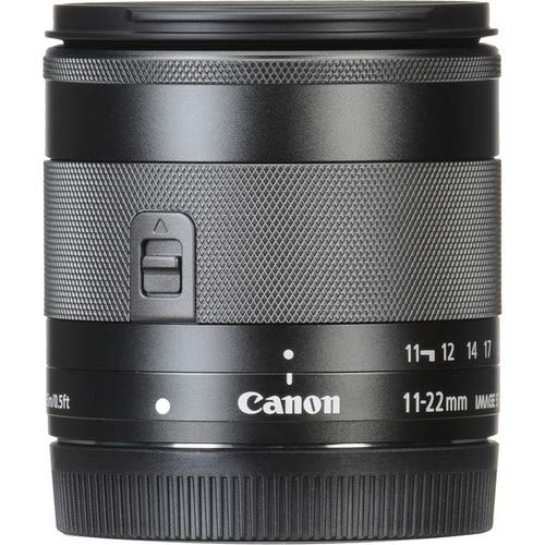 Canon EF-M 11-22mm F/4-5.6 is STM Lens for Canon Eos M, M2, M3, M5, M6, M1 M5 M10 Accessories International Model + 2 Y