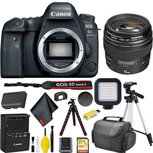 Canon EOS 6D Mark II DSLR Camera w/ 128GB Memory + Accessories Bundle Canon