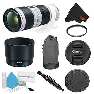 Canon EF 70-200mm f/4L is II USM Lens Bundle w/UV Filter International Model Canon