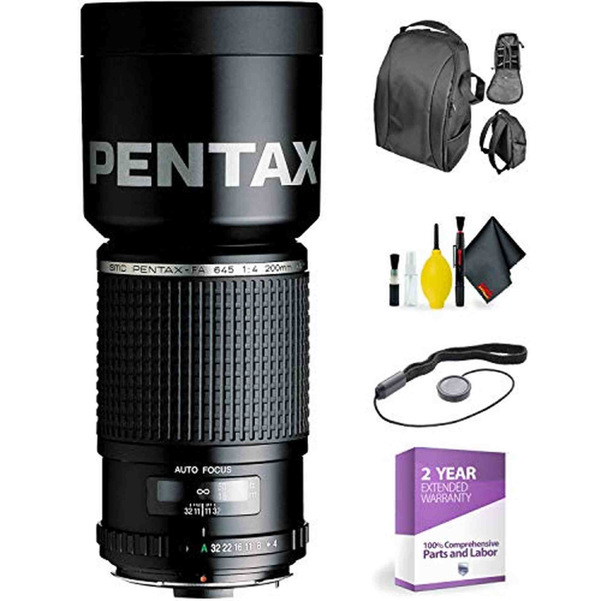 PENTAX FA 645 200mm f/4 IF + Deluxe Lens Cleaning Kit Bundle