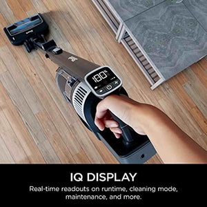 Shark IZ682H Vertex Pro Cordless Stick Vacuum with IQ Display, DuoClean PowerFins & MultiFLEX, Extra Battery, Crevice Tool, Pet Multi-Tool & Anti-Allergen Dusting Brush, 120min Runtime, Black Shark