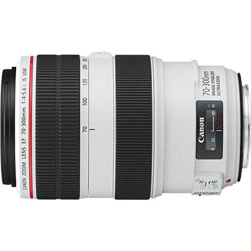 Canon EF 70-300mm f/4-5.6L is USM Lens Bundle w/ 64GB Memory Card + Accessories, 3 Piece Filter Kit Color Multicoated 6