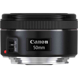 Canon EF 50mm f/1.8 STM Lens 0570C002 + Filter Kit + Cap Keeper + More - Reconditioned Canon