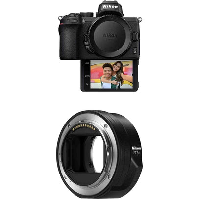 Nikon Z50 Compact Mirrorless Digital Camera Body with Nikon Mount Adapter FTZ II