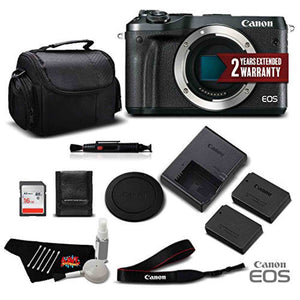 Canon EOS M6 Mirrorless Digital Camera Body Only, Black 1724C001- Standard Bundle - International Version Canon