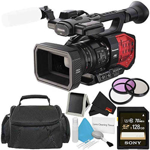 Panasonic AG-DVX200 4K Handheld Camcorder - Bundle with 128GB Memory Card + Carrying Case + More Panasonic
