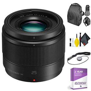 Panasonic Lumix G 25mm f/1.7 ASPH. Lens + Deluxe Lens Cleaning Kit