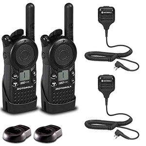 2 x Motorola CLS1110 UHF 1W 1-Channel 2-Way Radio - 2 Pack With Mic Bundle Motorola Solutions