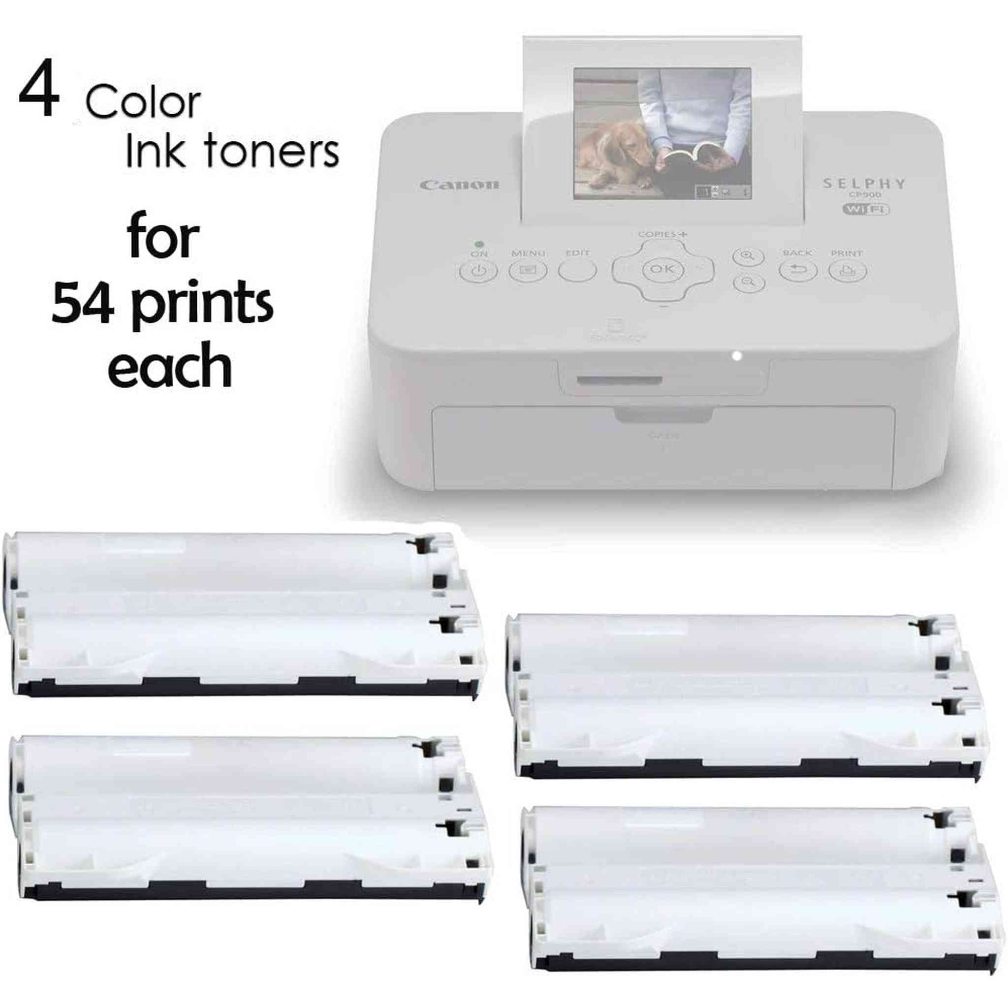 Canon RP-108 High-Capacity Color Ink/Paper Set Includes 216 Sheets + 4 Ink Toner HeroFiber