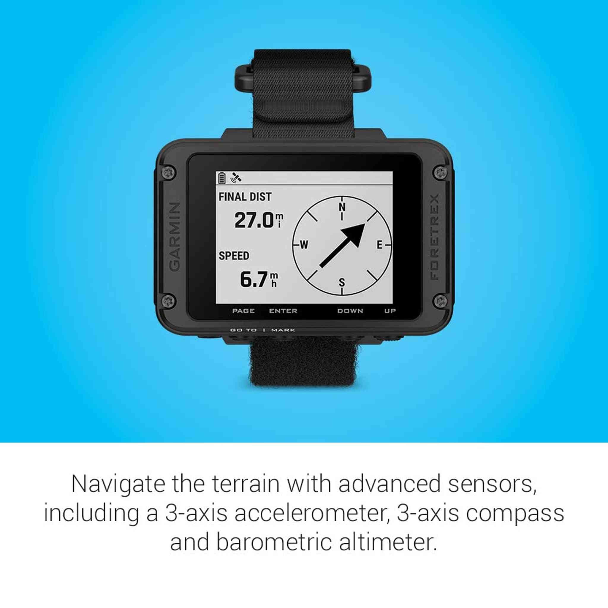 Garmin Foretrex 801, Wrist-Mounted GPS Navigation, Upgraded Multi-Band GNSS, Longer Battery Life Garmin