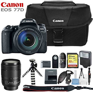 Canon EOS 77D Digital SLR Camera with 18-135mm Lens and Basic Kit International Model Canon
