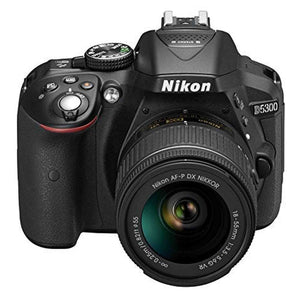 Nikon D5300 Digital SLR Camera - Black 24.2 MP, AF-P 18-55mm VR Lens Kit 3-Inch LCD Screen - International Version No - Used Nikon