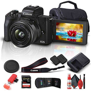 Canon EOS M50 Mark II Mirrorless Digital Camera W/ 15-45mm Lens - Bundle - Reconditioned Canon