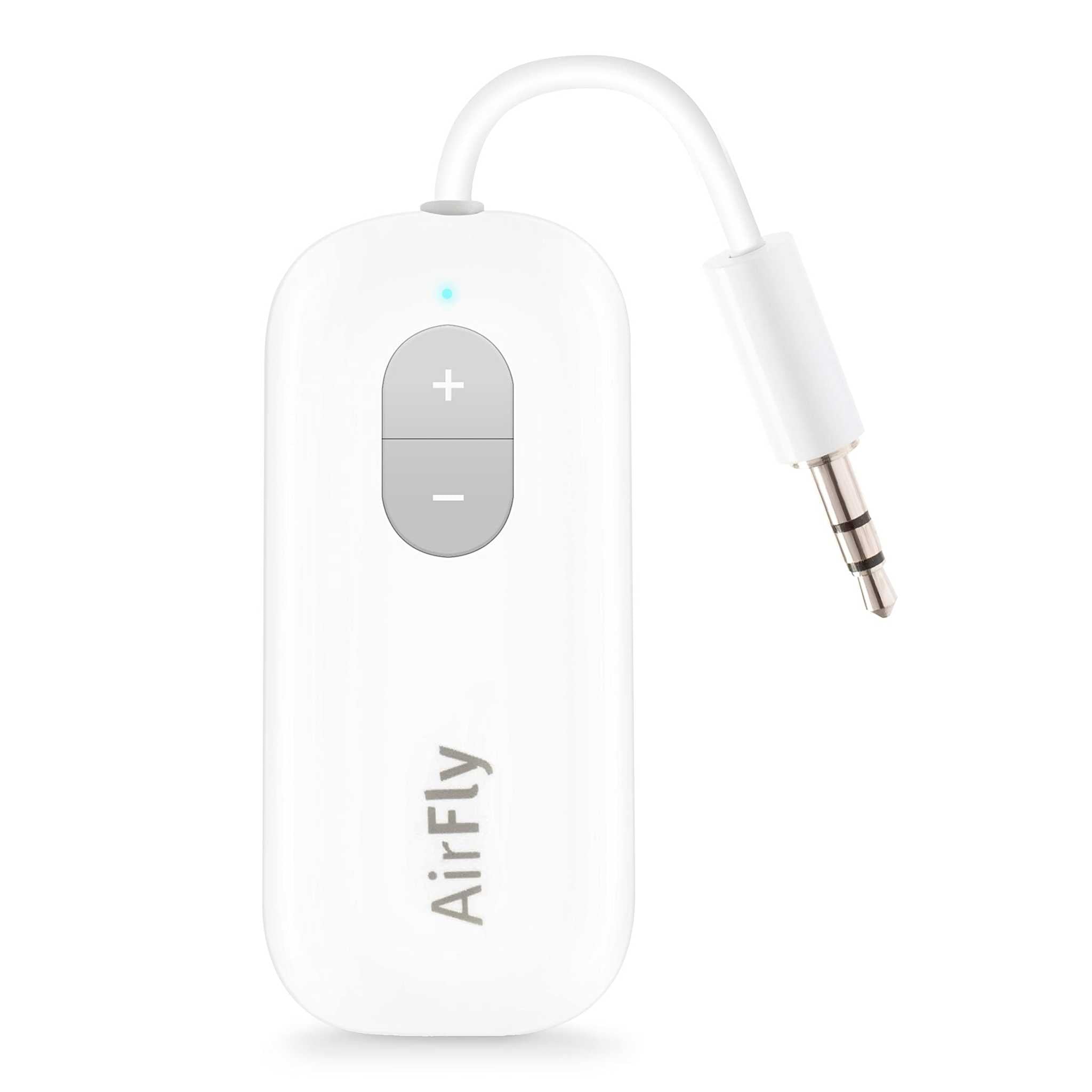 Twelve South AirFly SE, Bluetooth Wireless Audio Transmitter for AirPods/Wireless or Noise-Cancelling Headphones Use with Any 3.5 mm Audio Jack on Airplanes, Gym Equipment or iPad/Tablets Twelve South