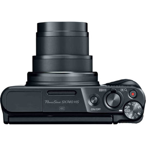 Canon PowerShot SX740 HS Digital Camera Black 2955C001 + 64GB Card + More - Reconditioned Canon