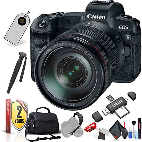 Canon EOS R Mirrorless Digital Camera with 24-105mm Lens International Model with Extra Accessory Bundle