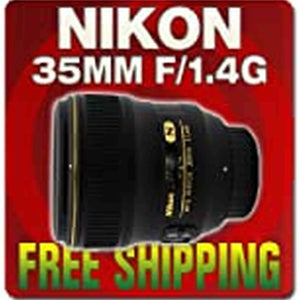 Nikon AF FX NIKKOR 35mm f/1.4G Fixed Zoom Lens with Auto Focus for Nikon DSLR Cameras International Version - Used Nikon
