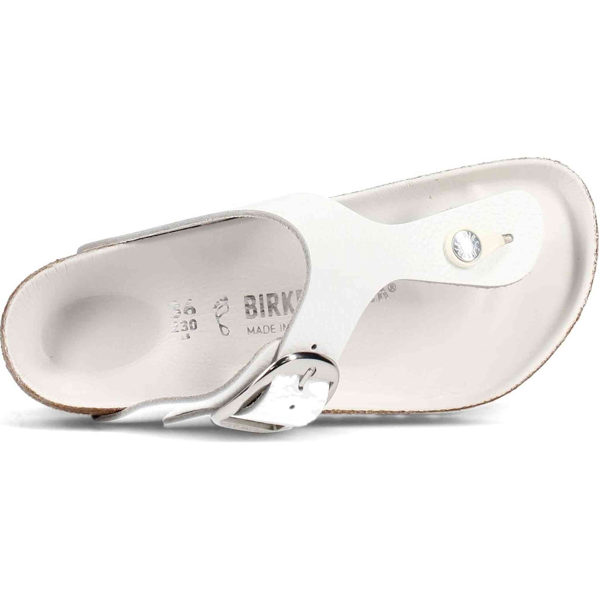 Birkenstock Women's Gizeh Big Buckle Sandals, White, 8 Medium US