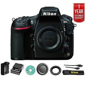 Nikon D810 36.3MP 1080p FX-Format DSLR Camera Body Only 1542B + One Year Extended Warranty - Renewed - Reconditioned Nikon