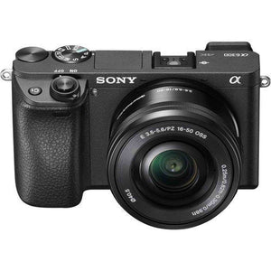 Sony Alpha a6300 Mirrorless Camera with 16-50mm Lens Black ILCE6300L/B With Bag, Filters, 2x Extra Batteries, Rode Mic, LED Light, External HD Monitor, 2x 64GB Cards, , Plus Essential Accessories Sony