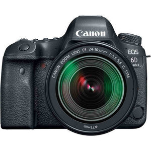Canon EOS 6D Mark II DSLR Camera with 24-105mm f/3.5-5.6 Lens International Model 1897C021 W/Bag, Extra Battery, LED - Used Canon