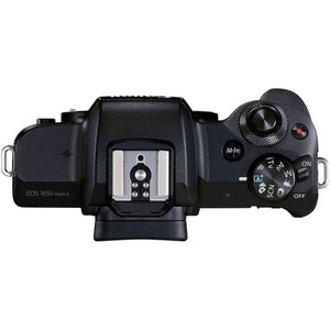 Canon EOS M50 Mark II Mirrorless Digital Camera W/ 15-45mm Lens - Bundle - Reconditioned Canon
