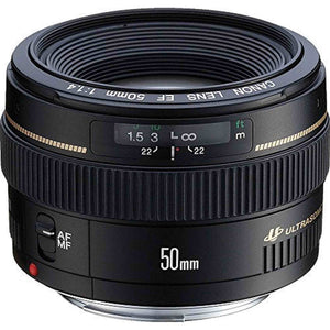 Canon EF 50mm f/1.4 USM Standard & Medium Telephoto Lens for Canon SLR Cameras - Fixed - Used Canon