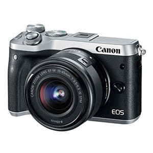 Canon EOS M6 Silver EF-M 15-45mm f/3.5-6.3 IS STM Lens Kit - Used Canon