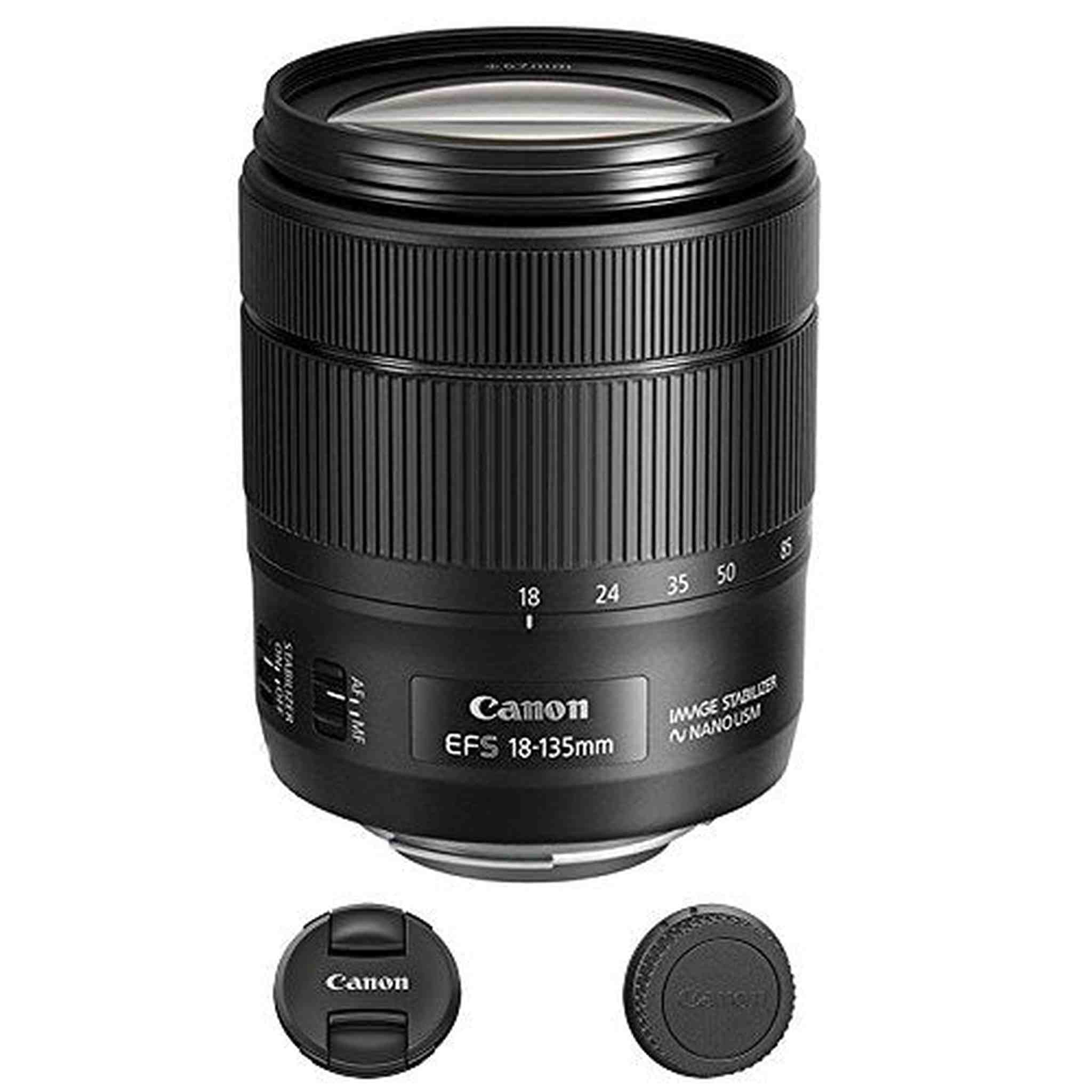 Canon 1276C002-IV EF-S 18-135mm f/3.5-5.6 Image Stabilization USM Lens Black International Model No Warranty Bulk Packaging Canon