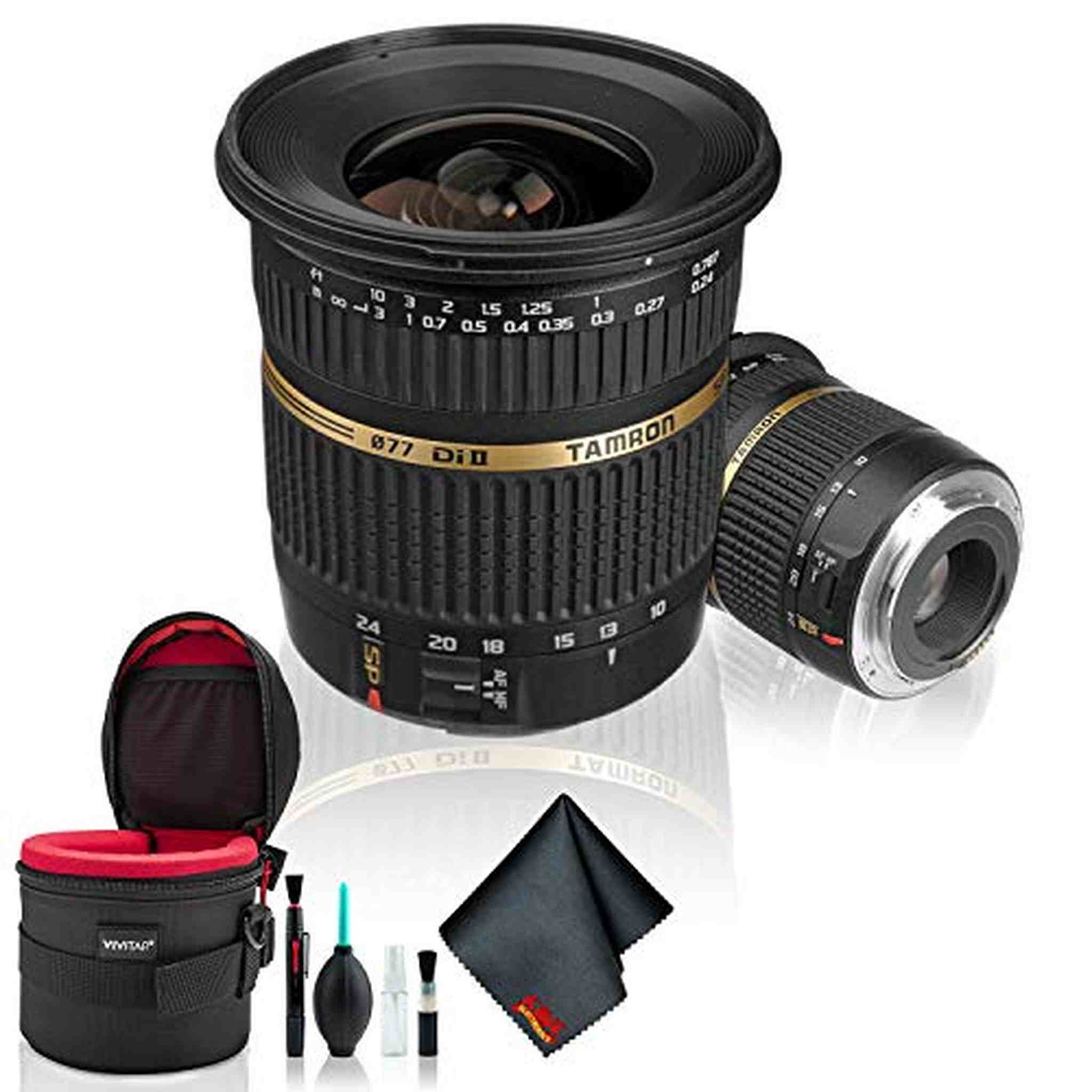 Tamron SP AF 10-24mm f / 3.5-4.5 DI II Zoom Lens for Canon DSLR Cameras - Deluxe Bundle Tamron
