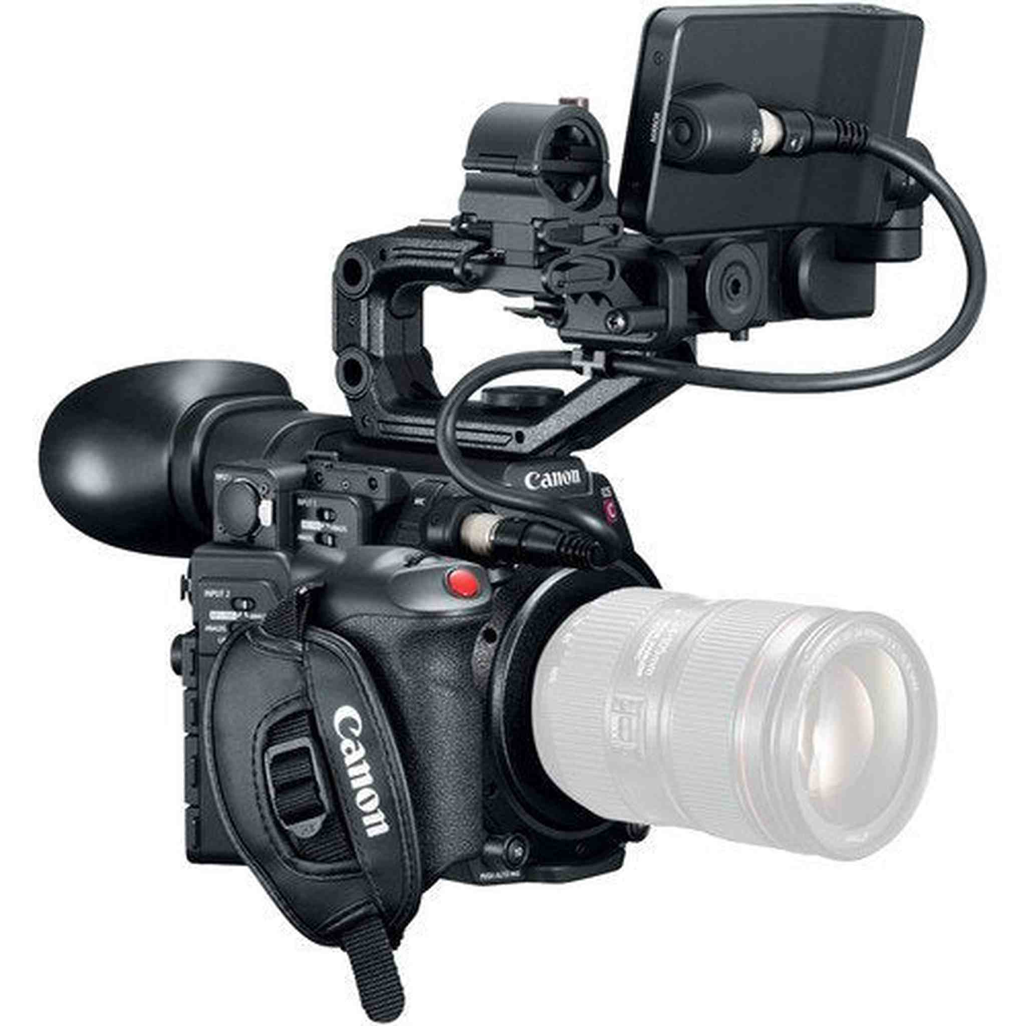 Canon EOS C200 Cinema Camera 2215C002 & 17-55MM Lens with 2 Memory Cards, 2 Extra Batteries, Mic, Case, Led Light, Exter