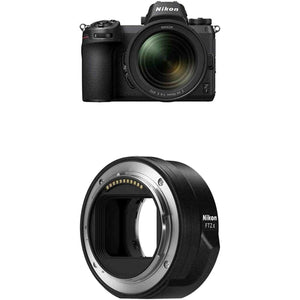 Nikon Z7 FX-Format Mirrorless Camera Body w/NIKKOR Z 24-70mm f/4 S with Nikon Mount Adapter FTZ II Nikon