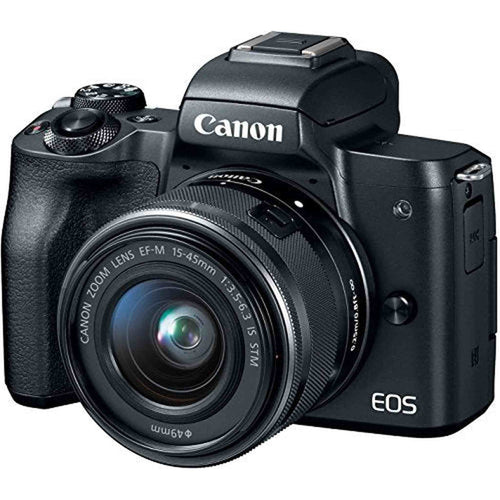 Canon EOS M50 Mirrorless Camera Kit w/EF-M15-45mm (Black) USA Model (Kit Box)