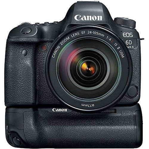 Canon EOS 6D Mark II DSLR Camera Kit with 24-105mm is II USM Lens + Canon BG-E21 Grip/Power Bundle