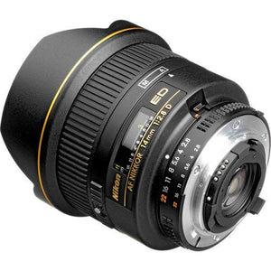 Nikon AF FX NIKKOR 14mm f/2.8D ED Ultra Wide Angle Fixed Zoom Lens with Auto Focus for Nikon DSLR Cameras - Used Nikon