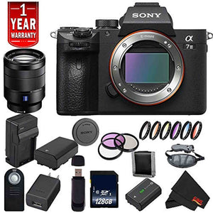 Sony Alpha a7 III ILCE7M3/B Mirrorless Digital Camera International Model + Sony 24-70mm Lens Base Bundle Sony