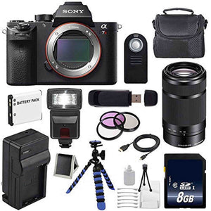Sony Alpha a7R II Mirrorless Digital Camera International Model + Sony E 55-210mm f/4.5-6.3 OSS E-Mount Lens Black + Sony