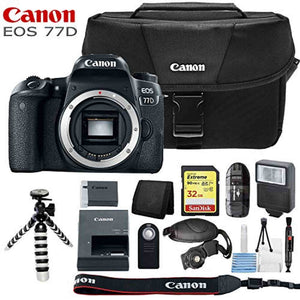 Canon EOS 77D Digital SLR Camera Body Bundle International Model Canon