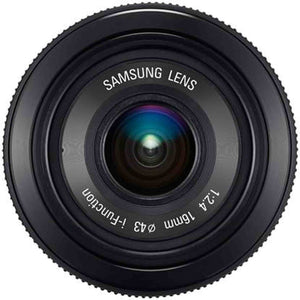 Samsung 16mm F/2.4 Compact i-Function Wide Lens for NX Cameras Black EX-W16 - Reconditioned Samsung