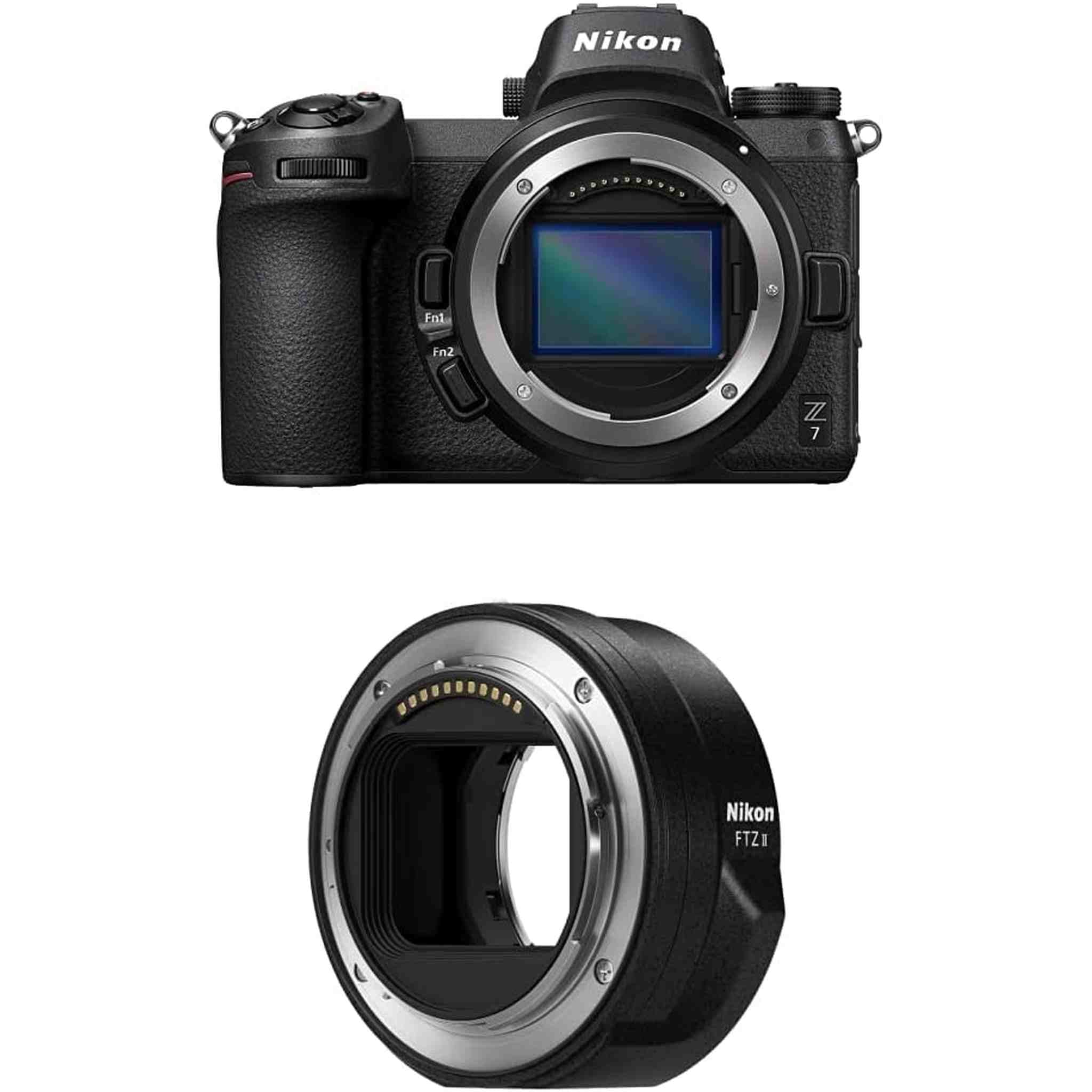 Nikon Z7 Full-Frame Mirrorless Camera Body, with Nikon Mount Adapter FTZ II Nikon