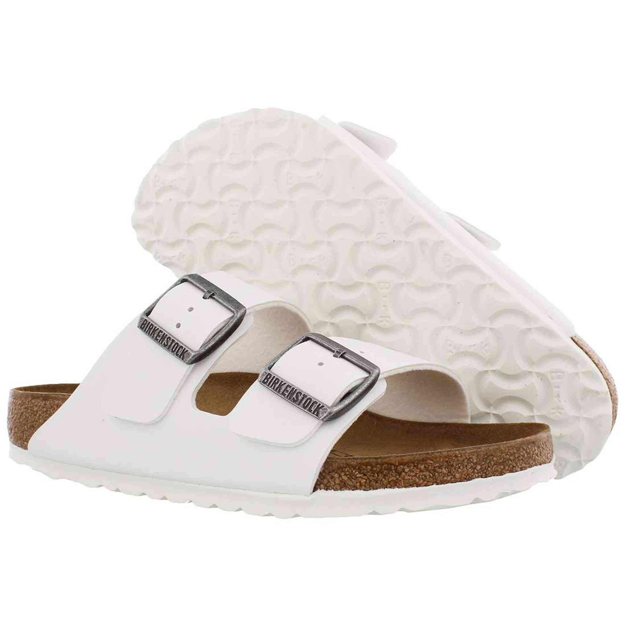 Birkenstock Arizona Unisex White Birko-Flor Sandal 41 / Unisex US Size 10-10.5