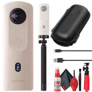 Ricoh Theta SC2 4K 360 Spherical Camera Beige with Accessory Kit Ricoh