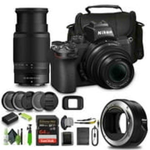 Nikon Z50 Compact Lightweight Mirrorless Camera with 16-50mm and 50-250mm Lenses 1632 Bundle Nikon