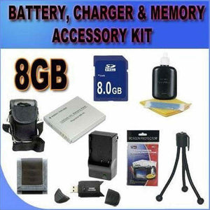 BigVALUEInc Accessory Saver Bundle Kit For Canon Powershot SD780IS, SD940IS, SD960IS, SD1100IS, SD1400IS Digital Cameras 8GB SDHC Card, Card Reader, Batteries + More!!!! Generic