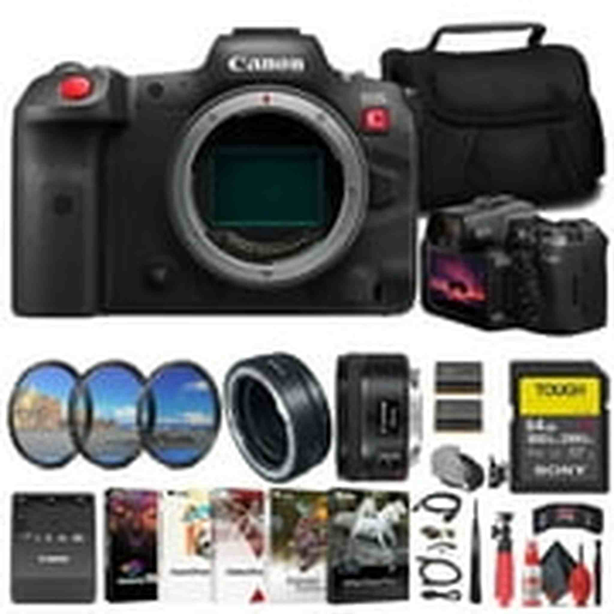 Canon EOS R5 C Mirrorless Cinema Camera + Canon EF 50mm Lens + More Canon