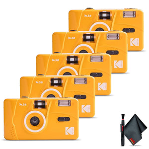 5-Pack Kodak M38 35mm Film Camera - Yellow with 6Ave Cleaning Kit Kodak