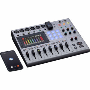 Zoom PodTrak P8 Podcast Recorder, 6 Microphone Inputs, 6 Headphone Outputs, Phone Input, Sound Pads, Onboard Editing, Record to SD card, USB Audio Interface, Battery Powered Zoom